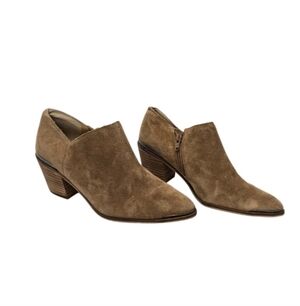 Lucky Brand Landrue Suede Heeled Ankle Bootie